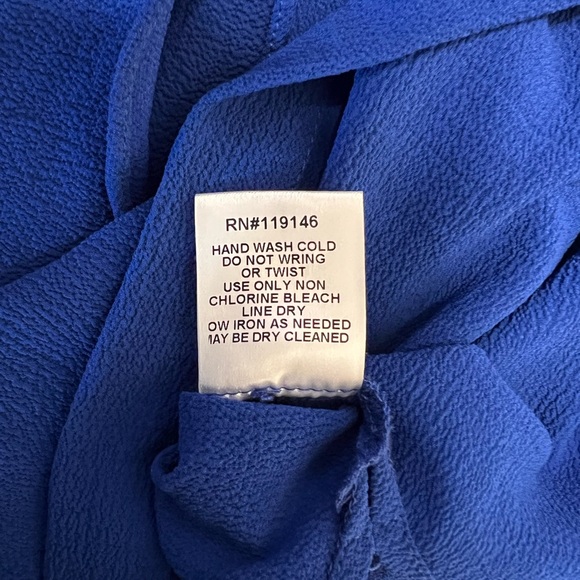 Jodifl Royal Blue 3/4 Bell Flutter Sleeve Top - Picture 5 of 6